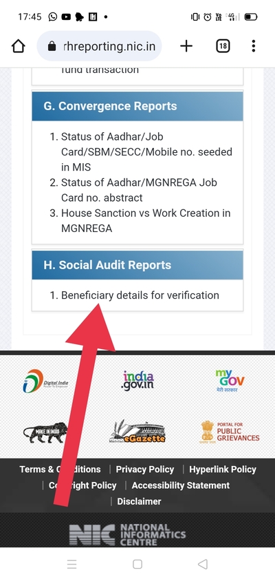 beneficiary details for verification