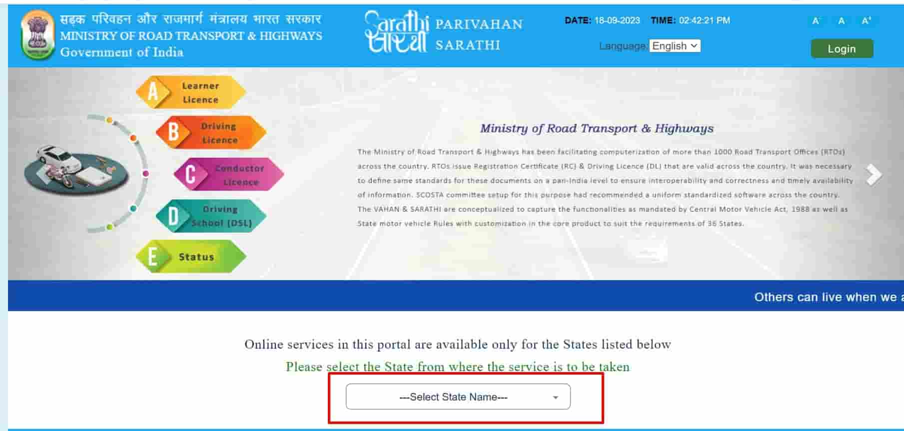 Driving Licence Online Apply 2023 